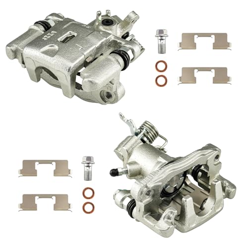 Image of Torchbeam Rear Brake Calipers Set for Kia Spectra 2005-2009, Hyundai Elantra 2005-2006, Hyundai Tiburon 2004-2008, Kia Spectra5 2005-2009, Rear Left Right Calipers with Bracket 19B3302+19B3303