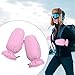 kowaku Down Mittens Cold Weather Gloves Windproof Water Resistant Comfortable Warm Snow Mittens Ski Gloves for Cycling Riding Sports, Purple