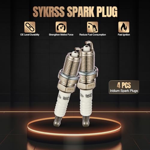 Image of ZFR6FGP Iridium Spark Plugs 4 Pack Compatible with Acura EL 2001-2005 1.7L L4 Compatible with Honda Civic 2001-2005 1.7L L4 Engine Replacement for 7100 Spark Plug