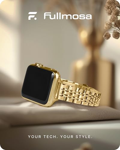 Fullmosa Slim Metal Straps Compatible with Apple Watch Straps 42mm(Series 11/10) 41mm 40mm 38mm for Women Stainless Steel Thin iWatch Bands for SE 3 2 1/Series 11 10 9 8 7 6 5 4 3 2 1 - Image 2