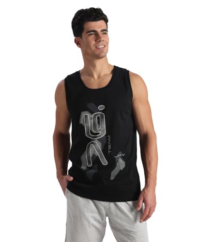 Image of Jockey 9928 Men Super Combed Cotton Rich Graphic Printed Tank Top