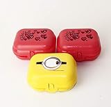  TUPPERWARE Twin Brotdosen Snackbox 2X Gr. 1 Lachs mit Herzen + 1x Gr. 1 Minion gelb + Ausstechform rot mittel