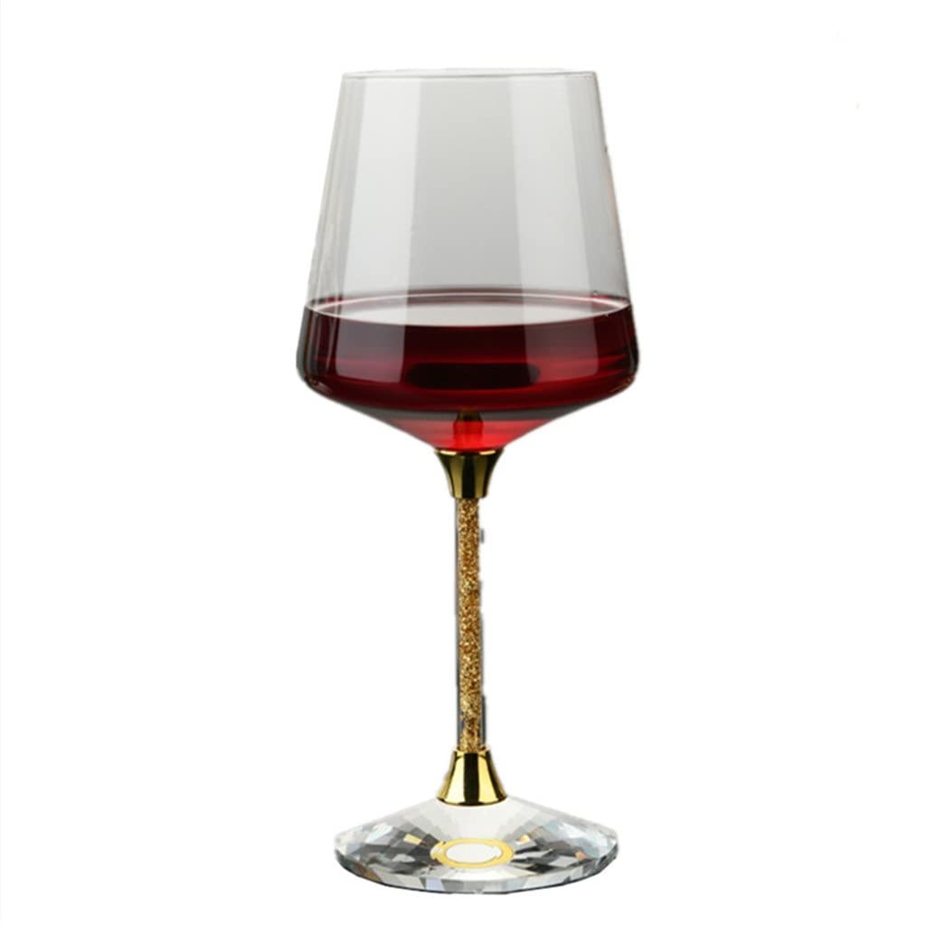 Set di calici e decanter in vetro di cristallo con lamina d'oro nordico chiaro Set di bicchieri da vino per bar per feste in famiglia Set di bicchieri da cocktail per champagne (B come mostrato)