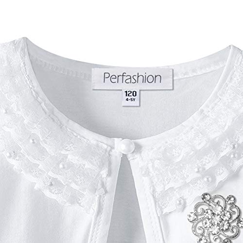 Girls Long Sleeve Lace Bolero Shrugs Cotton Cardigan Dress Cover Up3