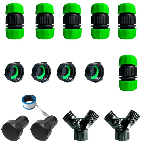 Da&eacute; Fittings for 1/2' Soaker Hose and Garden Hose, Repair Fitting Kit include Female Connector...