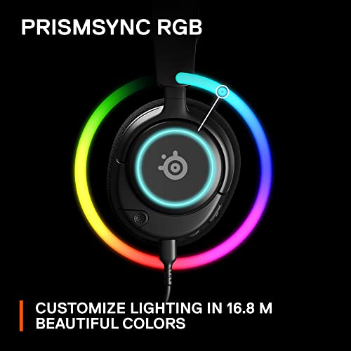 SteelSeries Arctis Nova 3 - USB-C Gaming Headset for PC, PS4, PS5 & Switch - RGB Lights - Hi-Fi Drivers - 360° Spatial Audio - AirWeave Memory Foam Earcups - Super Lightweight - ClearCast Gen 2 Mic - Image 11