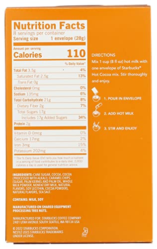 Starbucks Classic Hot Cocoa (Salted Caramel, 8 Count (Pack Of 1)) #TOP3