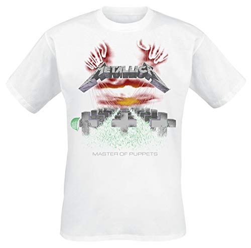 Amazon.com: Metallica T Shirt Master of Puppets Band Logo Official