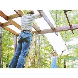 Corrugated Fiberglass, Clear, 5-oz., 26-In. x 10-Ft.