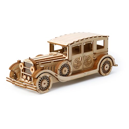 Cuteefun Car en Bois à Construire, Puzzle 3D Bois, Maquette Mécanique pour des Adolescents et des Adulte, Idéal pour Les Anniversaires, la Fête des Pères,...