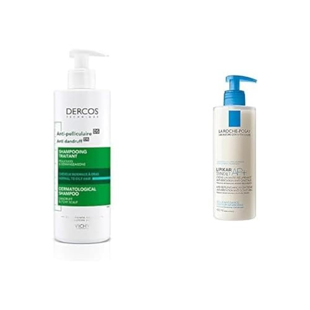 Banyo Bakım Seti:dercos Kepek Karşıtı Şampuan 390 Ml + La Roche-Posay Lipikar Duş Jeli