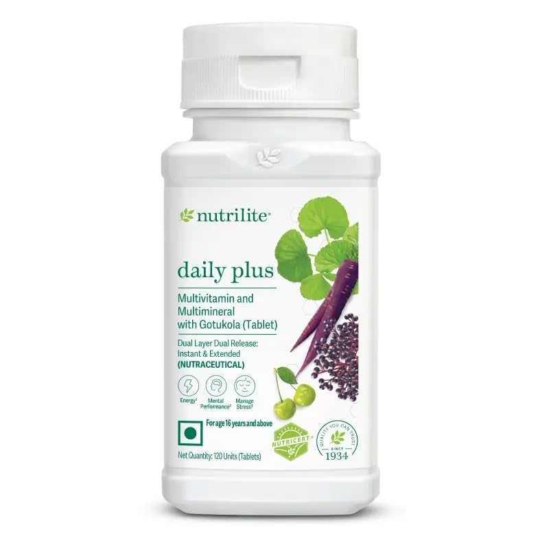 Daily Plus Multivitamin and Multimineral with Gotukola Dual Layer Release Tablets 120 Count