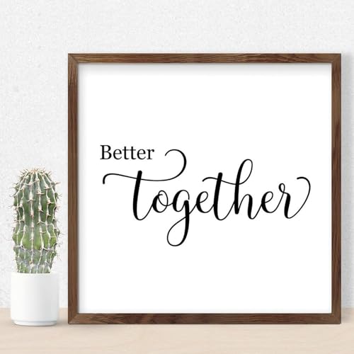 Panneau en bois Better Together déco chambre et bureau