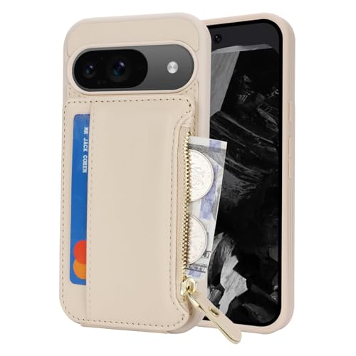 Image of Cavor for Google Pixel 9 /9 Pro Case Wallet with Card Holder, Cream