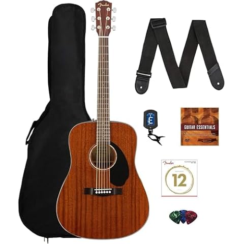 Fender CD-60S All Mahogany Acoustic Guitar Bundle Cover