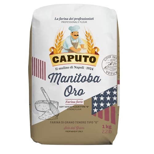 Caputo Manitoba Oro 1 kg – Harina de Fuerza Italiana para Largas Fermentaciones, Panettone, Brioche y Pizza – Molino Caputo - Pack Laborawi (x1)