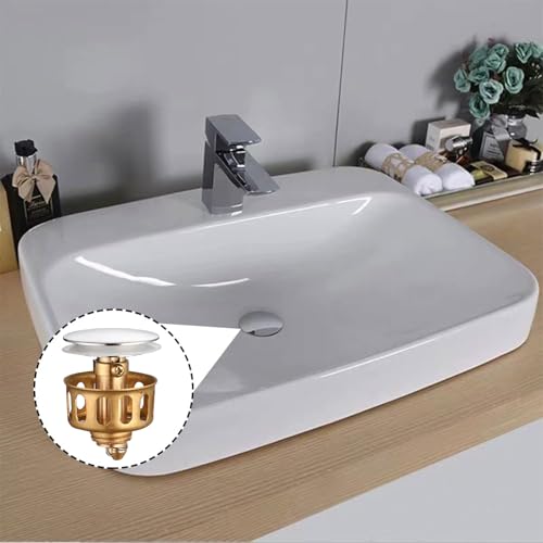 Colador para desagüe de cocina de cobre 3.8 cm miniatura 2