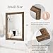 AAZZKANG Rustic Wood Mirror Rectangle Decorative Wall Mirrors with Frame for Bedroom Living Room Bathroom Entryway Hanging Small Brown