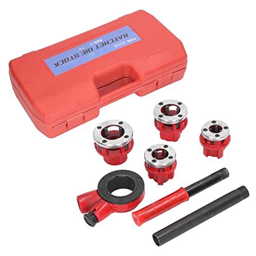 Kit de Rosqueador de Tubos, Ferramentas para Encanadores Kit de Rosqueador de Tubos de Catraca 62B 4