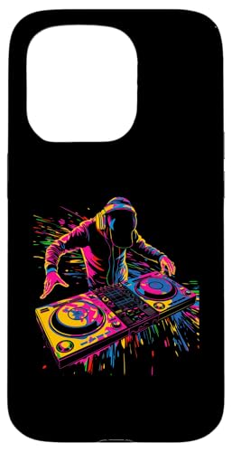 Pop Art - Giradischi per DJ Disc Jockey Custodia per iPhone 15 Pro