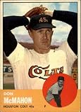1963 Topps Baseball Series 5#395 Don McMahon Houston Colt .45's Set Break 1 (Scans show ACTUAL Card Front and Back)