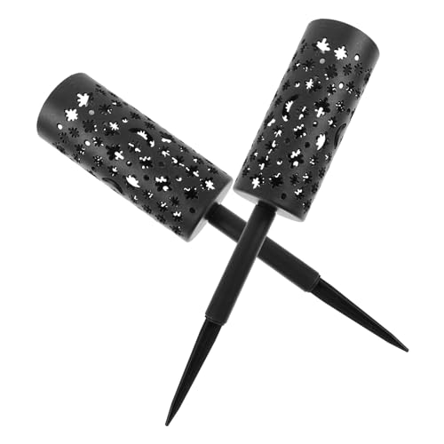 iplusmile 2 pièces Vase Funéraire Cimetière Résine avec Piquet Support Creux pour Arrangements Floraux Extérieurs Décoration Tombe Jardin et Commémoration