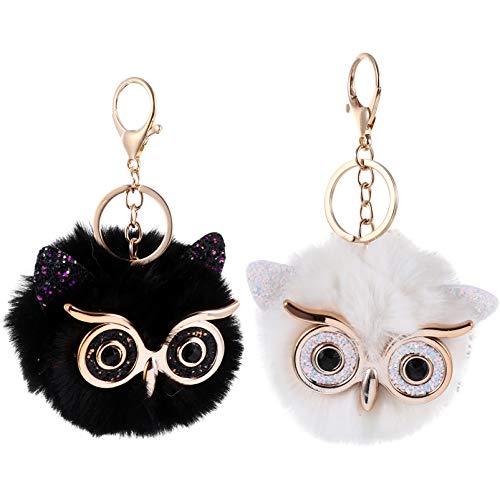 SOIMISS Cartoon Plüsch Ball Anhänger Niedlichen Eule Ball Schlüsselanhänger Tasche Ornament Schlüsselanhänger Zubehör für Frauen Mädchen Cover