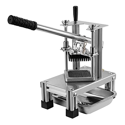 Déchiqueteuse De Pommes De Terre Commerciale, Machine De Fabrication De Frites À La Main, Coupe-croustilles avec 304 Lames en Acier Inoxydable De Taille 1/4"3/8" 1/2" pour Pomme De Terre Cover