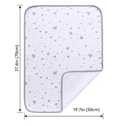 2Pcs Diaper Changing Pad Waterproof Baby Change Mats Bed Pads Washable Soft Cotton Reusable Underpads Incontinence Pad For Baby Toddler Kids Elderly Pet (L, Grey) #TOP1