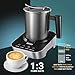 FUNLAVIE 4-in-1 Electric Milk Frother and Steamer with Stainless Steel Pitcher(400ml/13.5oz) with Auto Shut-Off, Hot & Cold Foam Maker and Milk Warmer for Coffee Lattes Cappuccinos, Dishwasher Safe