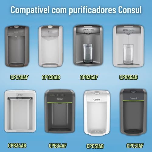 Kit 2 unids Refil Filtro Purificador de Água Consul CS Acquabios | Compatível Consul CPC30, CPC31, C