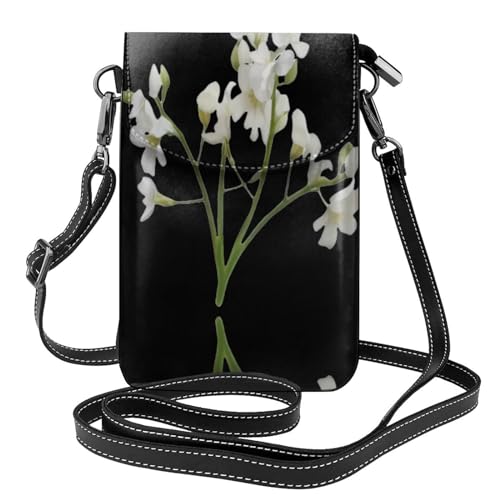 Sac à main pour téléphone portable noir pochette bandoulière en cuir souple