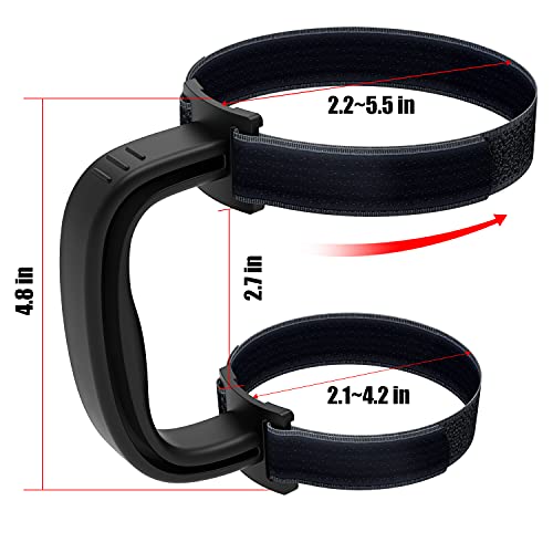 Youcox 11 Colors Anti-Slip Adjustable Tumbler Cup Handle Fit 20 Oz To 44 Oz Of Yeti, Rtic, Ozark Trail, Simple Modern, Sic, Sunwill, Tervis And More Brand Travel Tumbler Cup Mug No Brand Limitid Black #TOP1