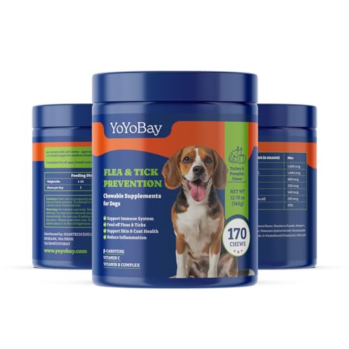 Image of Flea & Tick Prevention for Dogs Chewables,Dog Immune Support Supplement