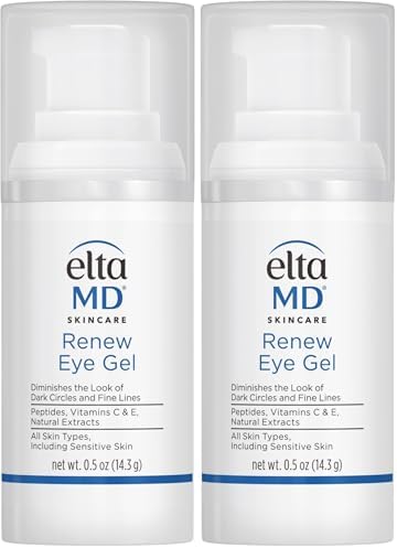 EltaMD Renew Eye Gel,Serum for Dark Circles and Puffiness,Under Eye Serum for Face,Anti Aging,Minimizes Fine Lines and Wrinkles,0.5 oz Pump,(Pack of 2)