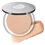 PÜR MINERALS 4-in-1 Pressed Mineral Makeup Powder Foundation with SPF 15 - Concealer & Finishing Compact Pressed Powder for Face - Buildable Medium to Full Coverage Foundation Powder (Linen)