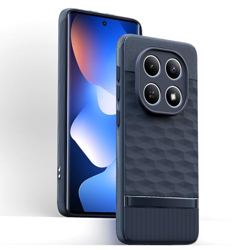 Image of Pikkme Back Cover for Redmi Note 15 5G Camera Protection 3D Hexa Cube Design Silicone Protective Bumper Case (Blue)