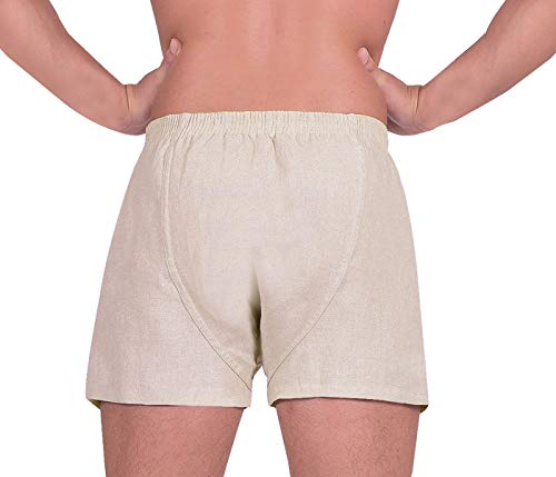 LUFT Mens Fine Linen Soft Stretch Elastic Waistband Underwear Boxer Shorts4