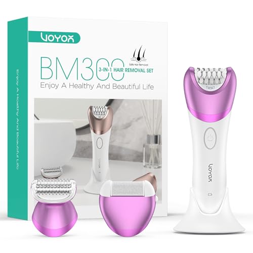 41mUOHV8RhL - VOYOR Depiladora Electrica Mujer, Maquina Depilar Mujer 3 en 1, Depiladora Recargable e Inalámbrica para Pierna Brazo con 30 Pinzas, Depiladora Elétrica para Mulher BM300 (Morado)