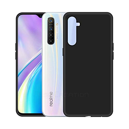 Image of Case Creation Luxurious OG Series for RealmeXT Case Cover,Anti-Dirty Slim Case Frosted Matte Cute Candy TPU Raised Bezel (Splash of Color) Back Cover for Realme XT -Black