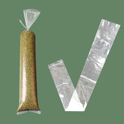 38 Inch Long (50-Pack) Flat Open Poster Sleeves, 2 Mil Narrow Plastic Blueprint Bags Clear Waterproof Tube Storage (4X38 Inches)