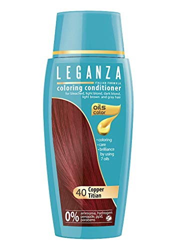 Leganza Coloring Conditioner Color 40 Copper Titian with 7 natural oils ammonia and Paraben Free