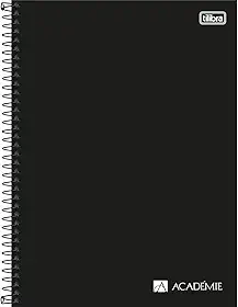 Tilibra - Caderno Capa Dura Universitário Sem Pauta Académie 90g 1 Matéria 80 Folhas