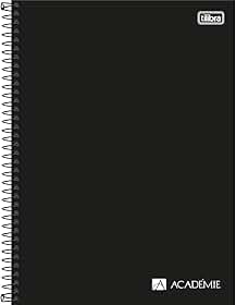 Tilibra - Caderno Capa Dura Universitário Sem Pauta Académie 90g 1 Matéria 80 Folhas
