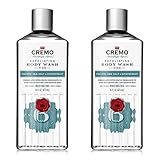 Cremo Exfoliating Pacific Sea Salt & Grapefruit Body Wash, A Refreshing Scent with Notes of Fresh Mint, Citron, Cedar and Moss, Exfoliating Pacific Sea Salt/Grapefruit, 32 Fl.Oz, (Pack of 2)
