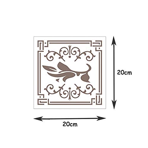 Fartime 32Pcs (8x8Inch) Mandala Reusable Templates Stencils for DIY Decor Painting Art Projects on Rocks, Wood,Airbrush and Walls Art.