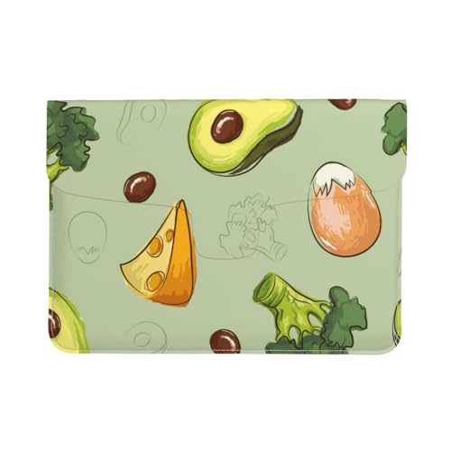 Cozimangoe Laptop Sleeve, 13-14 Inch PU Leather Computer Sleeve Bag,