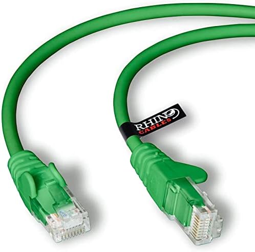 rhinocables CAT5e High-Speed Ethernet Patch Network Cable for LAN  Snagless Cable with RJ45 Connector Lead  Ideal for Internet, Router, Modem, Smart TV, PC & Laptop (1m, Black)