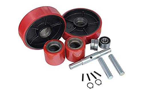 pallet jack truck wheels replacement kit 20mm id bearings 734x234 steer wheel 334 x 37534 load wheel
