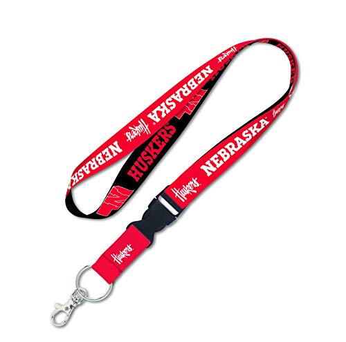 NCAA University Nebraska Cornhuskers 1 inch Lanyard with Detachable Buckle